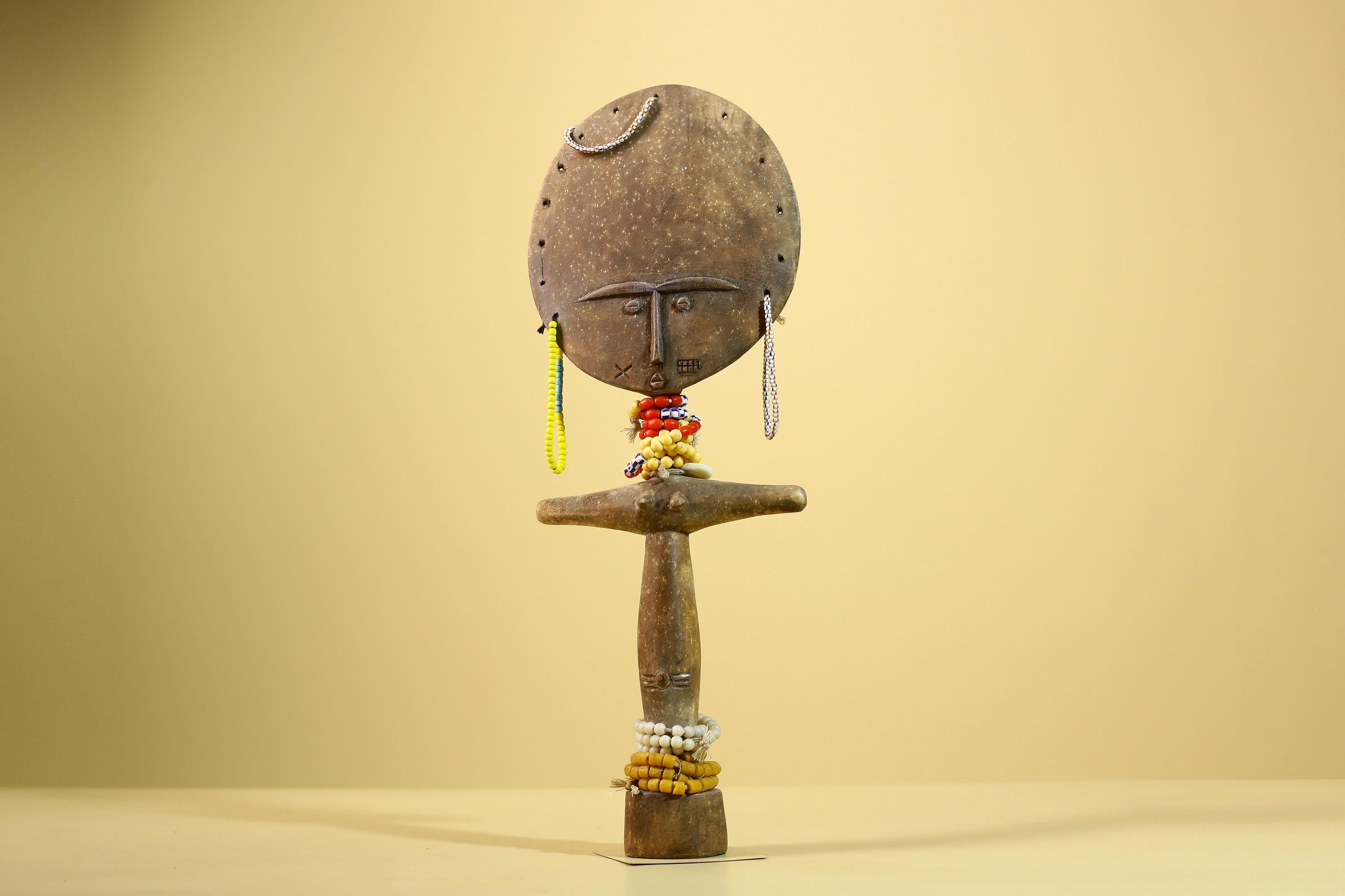 African Akuaba Figure Ghana Fertility Doll Carved Wood Tribal Art Decor-G5983