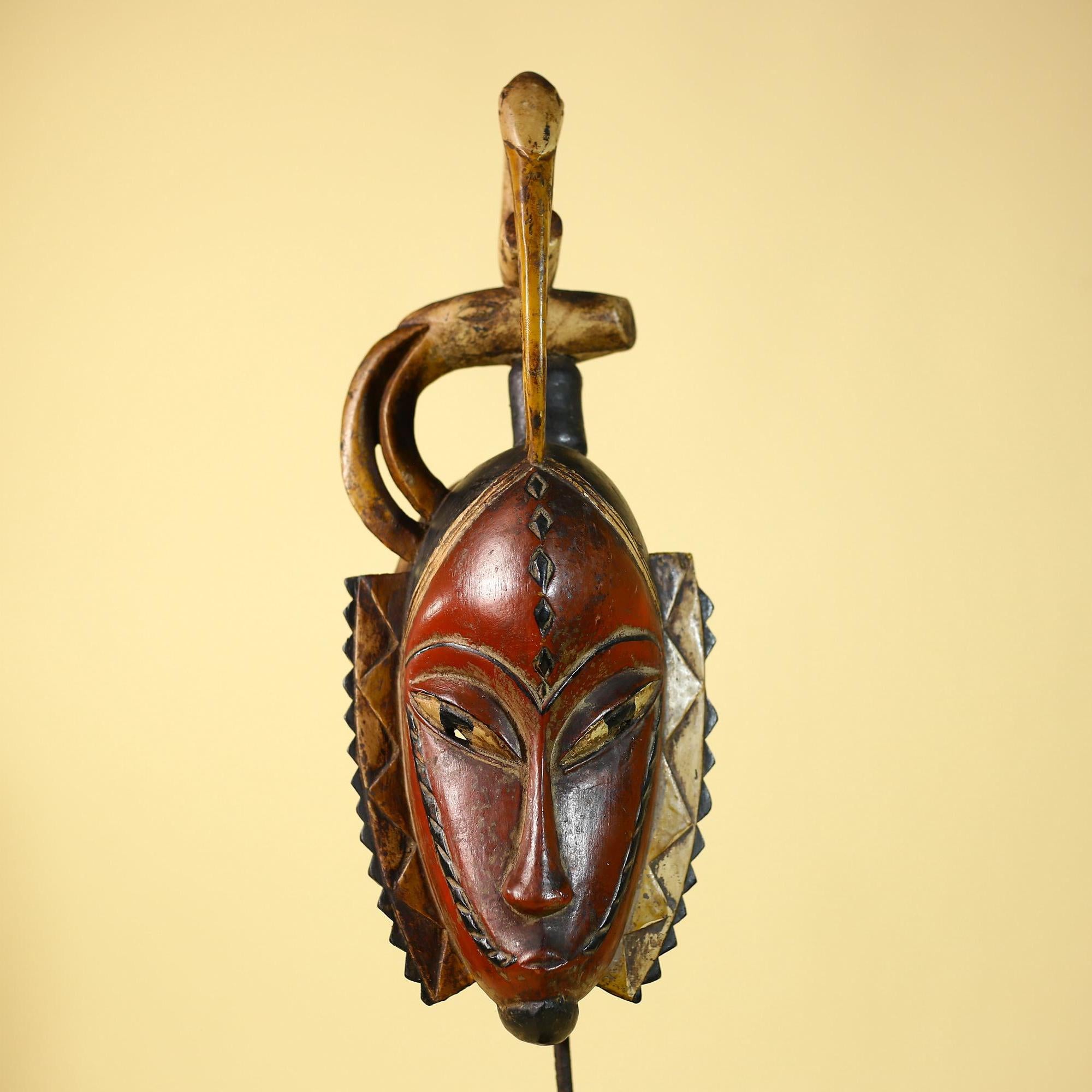 Rare African Mask Guro Tribal Vintage Wooden Mask Wall Art Handmade-G6087