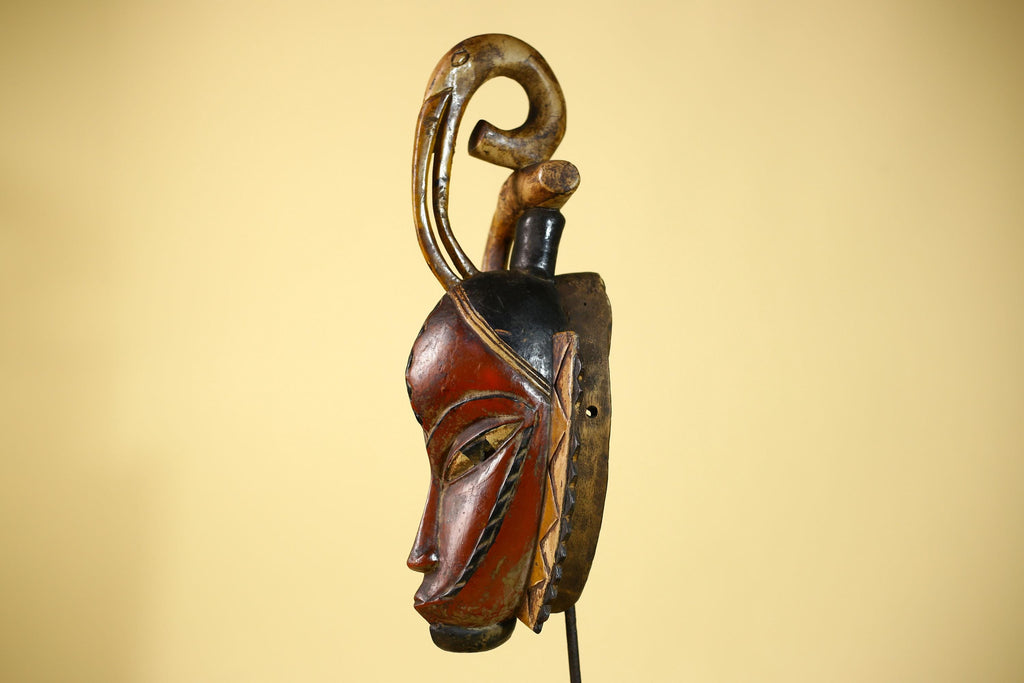 Rare African Mask Guro Tribal Vintage Wooden Mask Wall Art Handmade-G6087