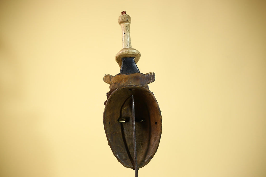 Handcrafted African Baule Mask Vintage Tribal Wooden Mask African Wall Art-G6090