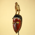 Wooden African Mask Guro Tribal Wood Carving Vintage Handmade Wall Art-G6091