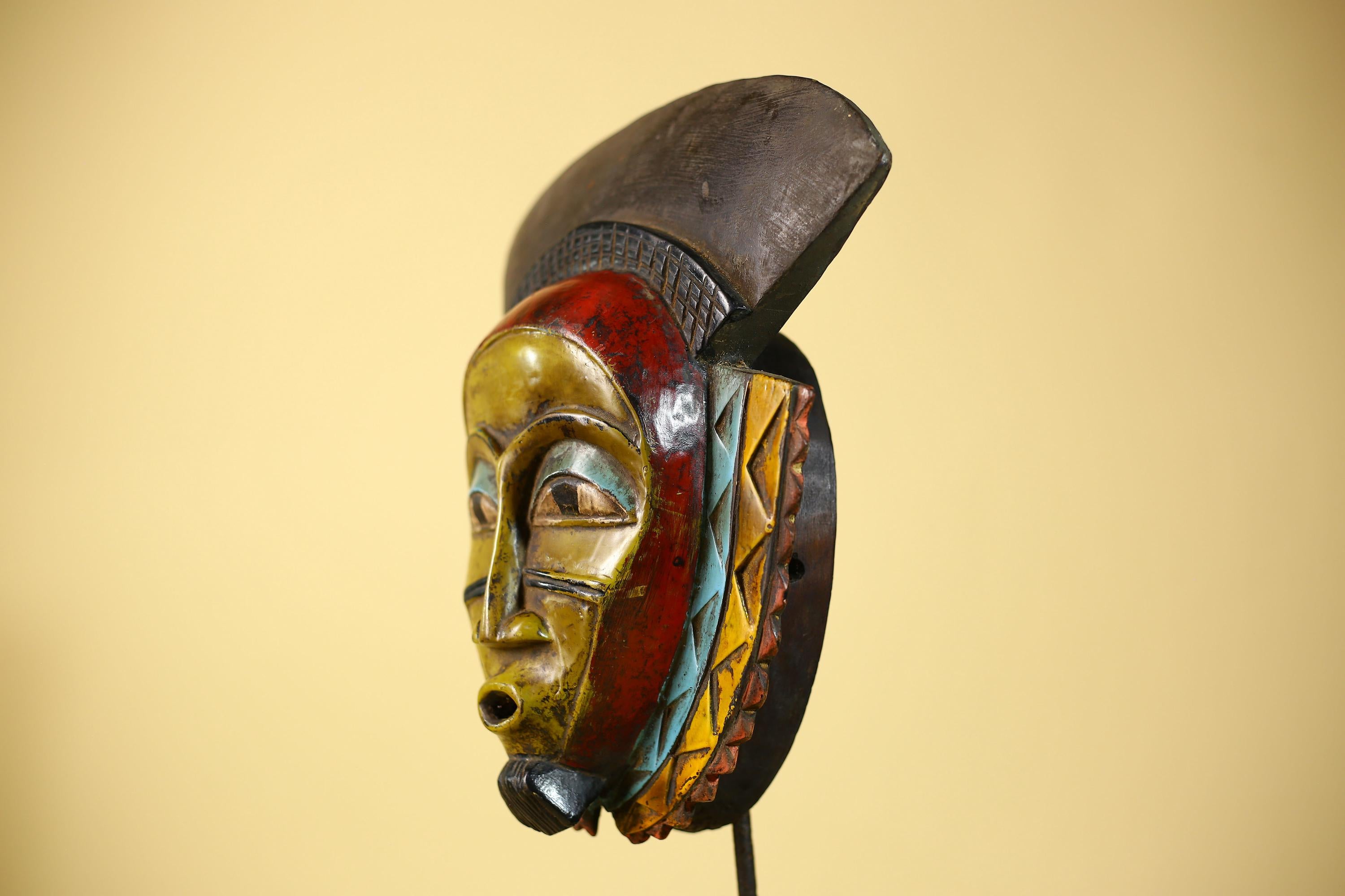 African Mask Wooden Tribal Art Vintage Wall Art Handmade Decor-G6094