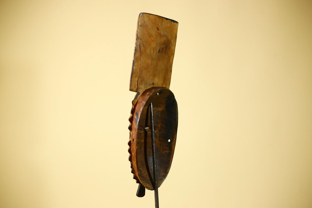 Wooden African Mask Baule Tribal Art Vintage Carved African Wall Art-G6098