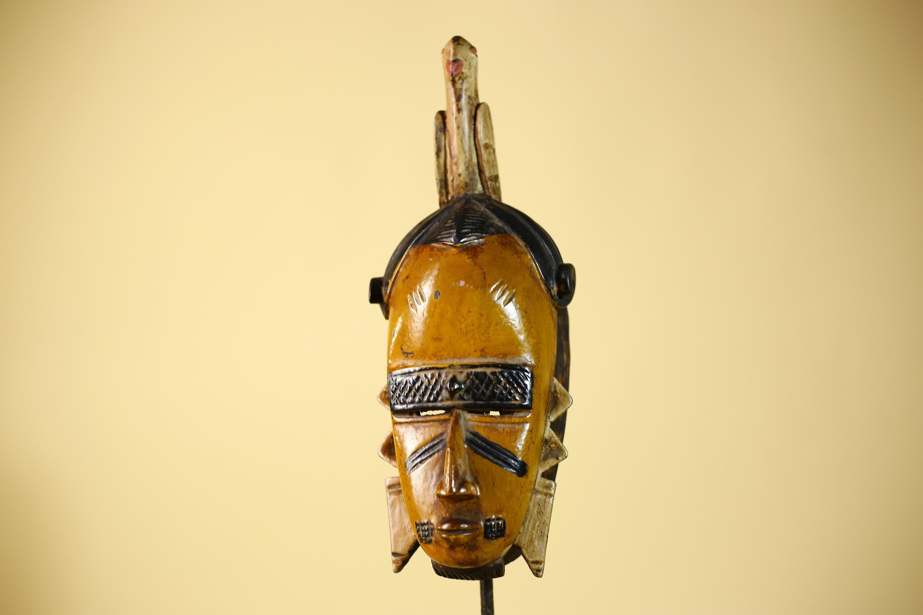 Rare African Mask Wooden Art Tribal Handmade Wall Art-G6099