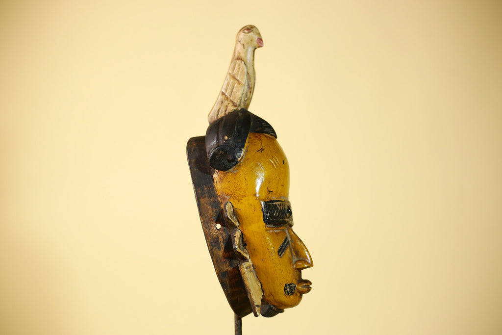 Rare African Mask Wooden Art Tribal Handmade Wall Art-G6099