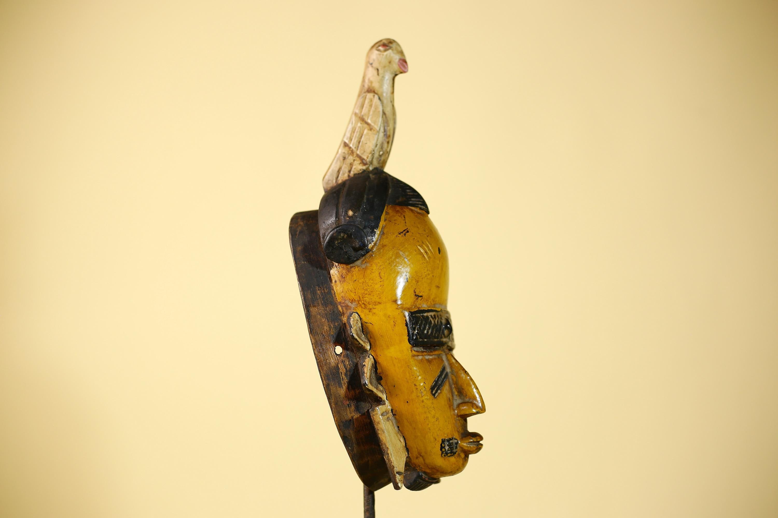 Rare African Mask Wooden Art Tribal Handmade Wall Art-G6099