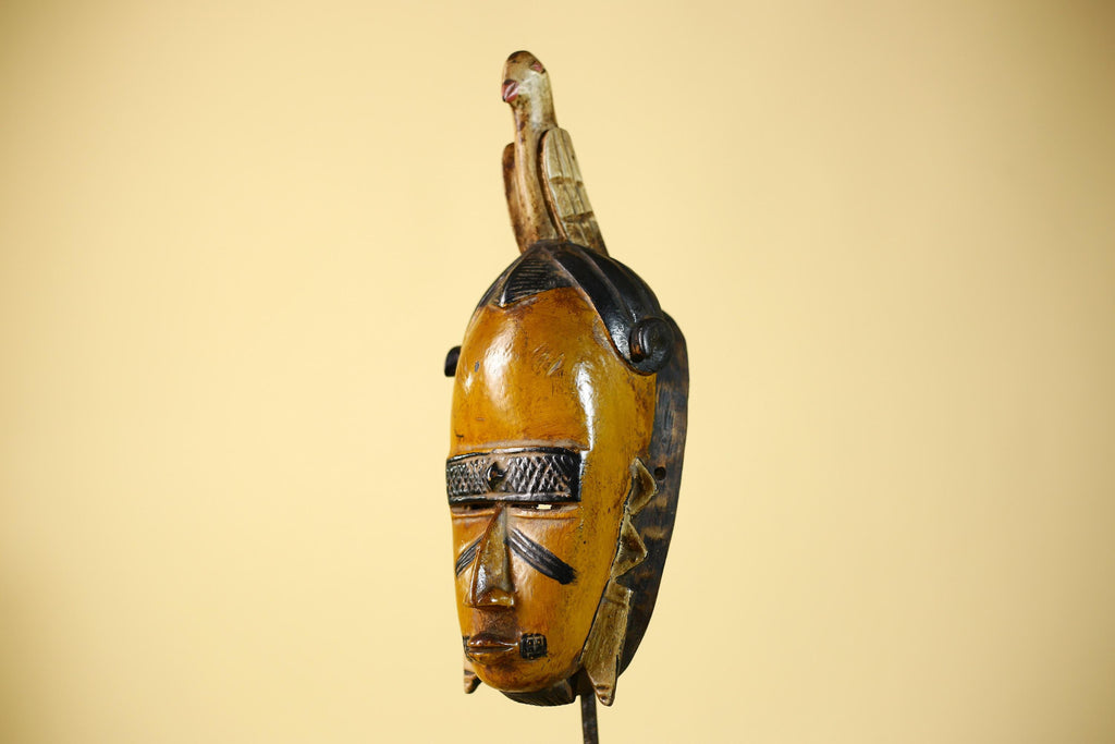 Rare African Mask Wooden Art Tribal Handmade Wall Art-G6099