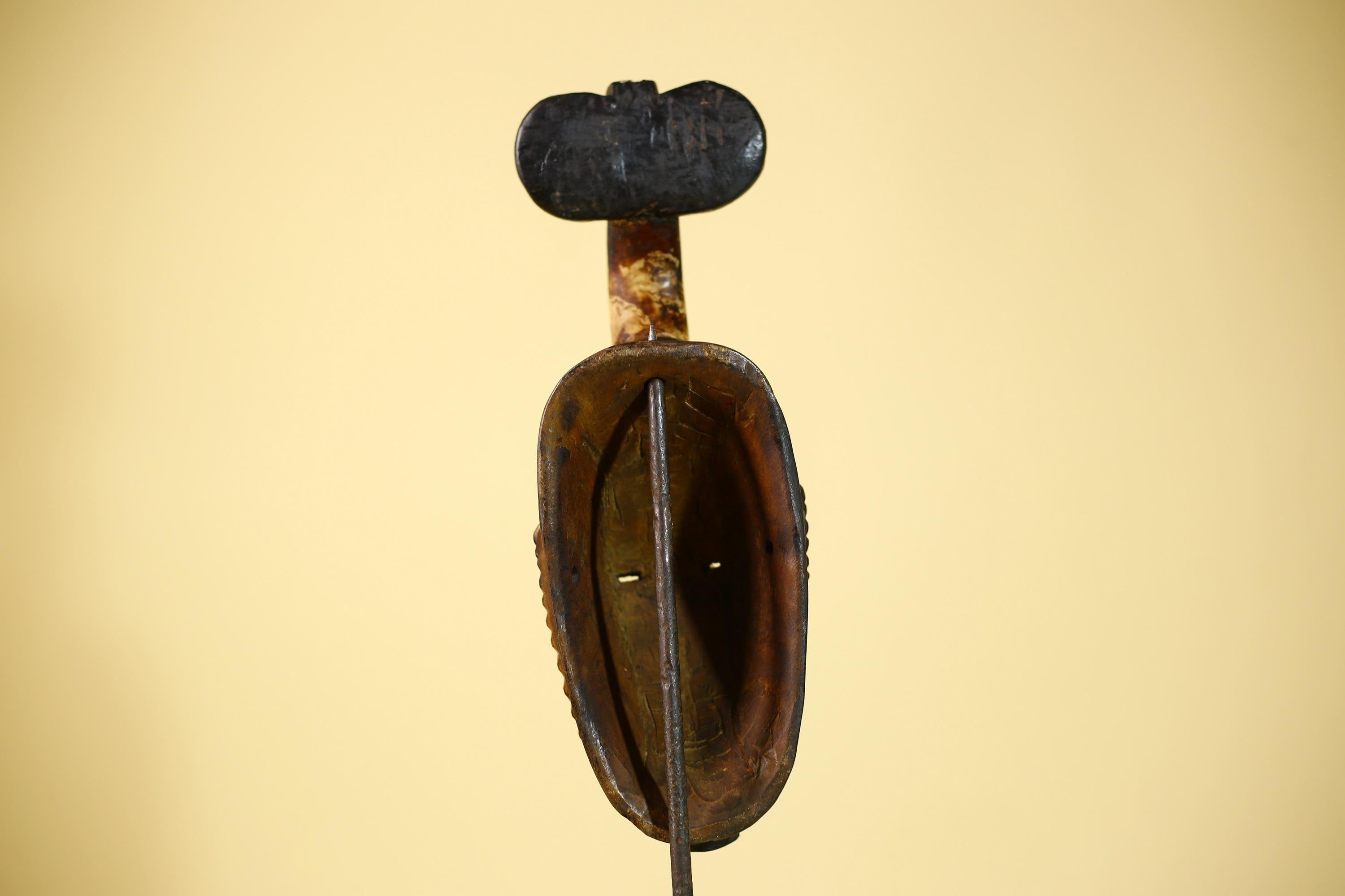 African Mask Wooden Art Baule Tribal Wall Vintage Handmade-G6104