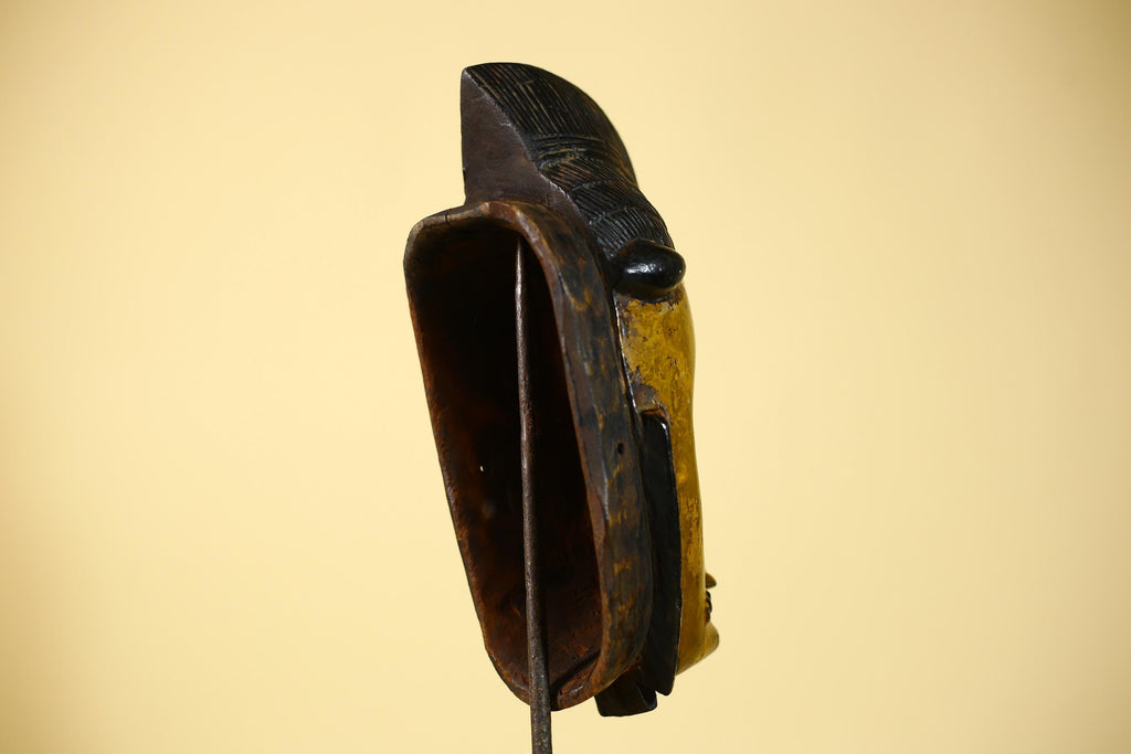 Rare African Baule Mask Handmade Wooden  Tribal Wall Art-G6105