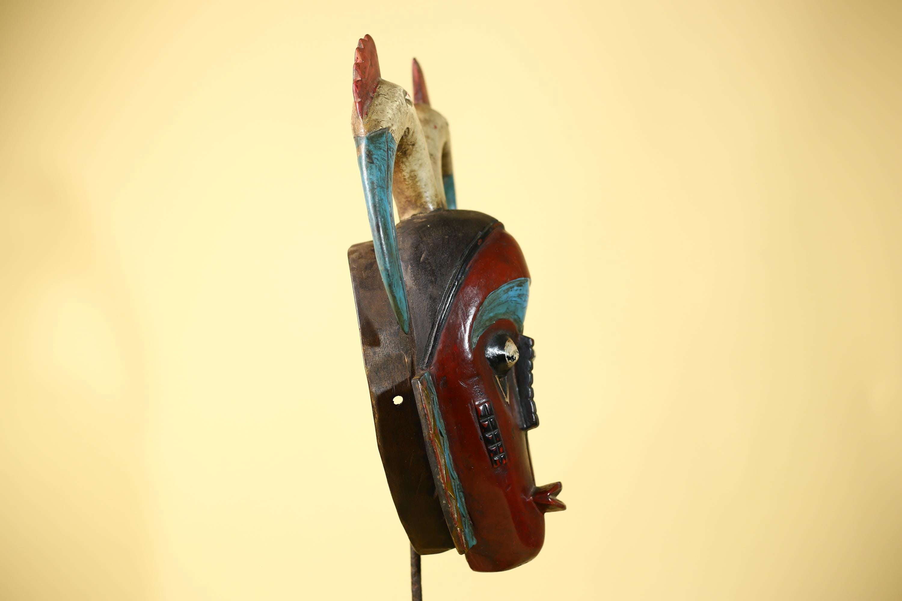 Large African Mask Guro Wooden Tribal Handmade Vintage Wall Art-G6107