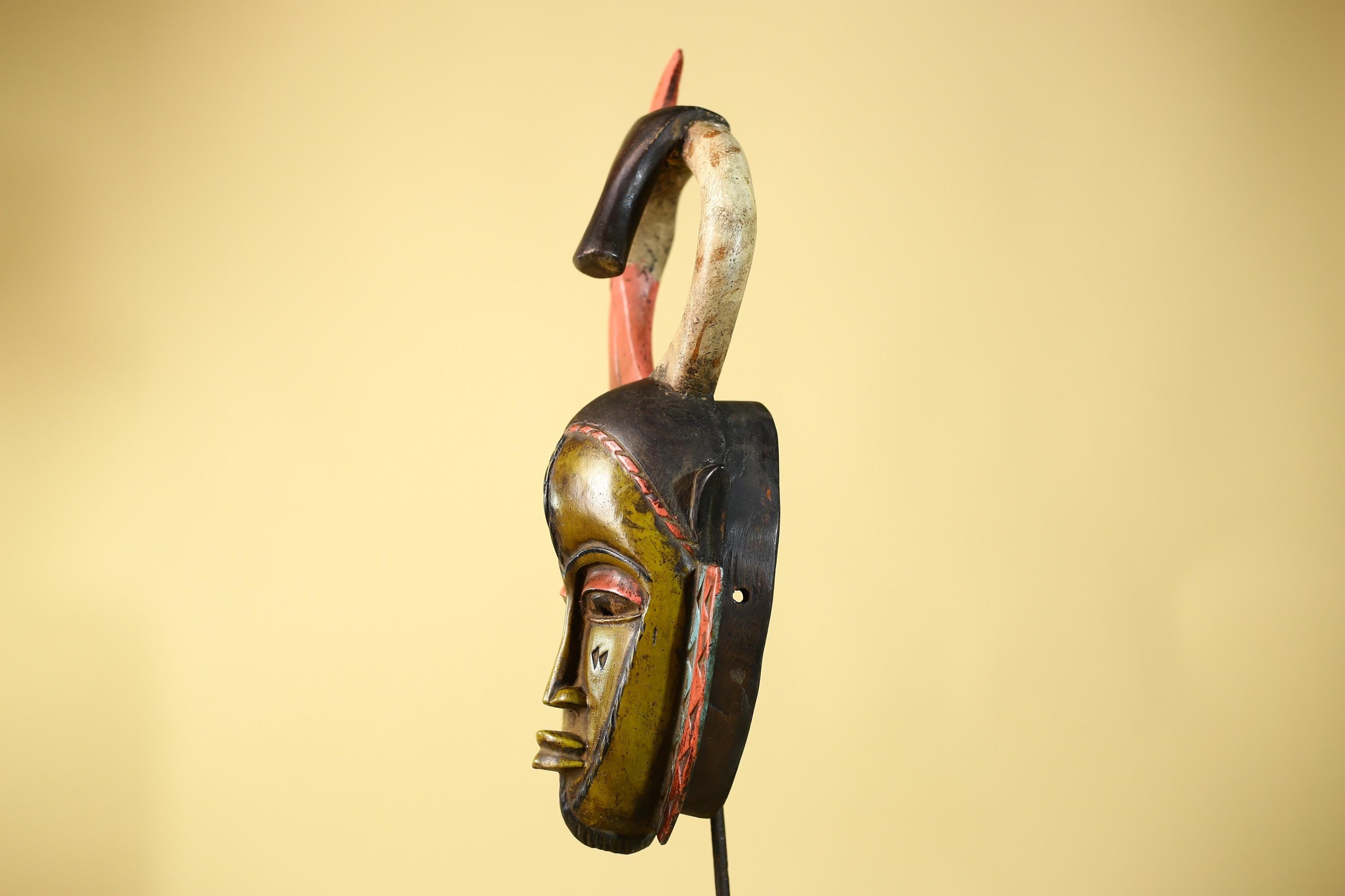 Baule African Mask Wooden Art Handmade Tribal Wall Art-G6109