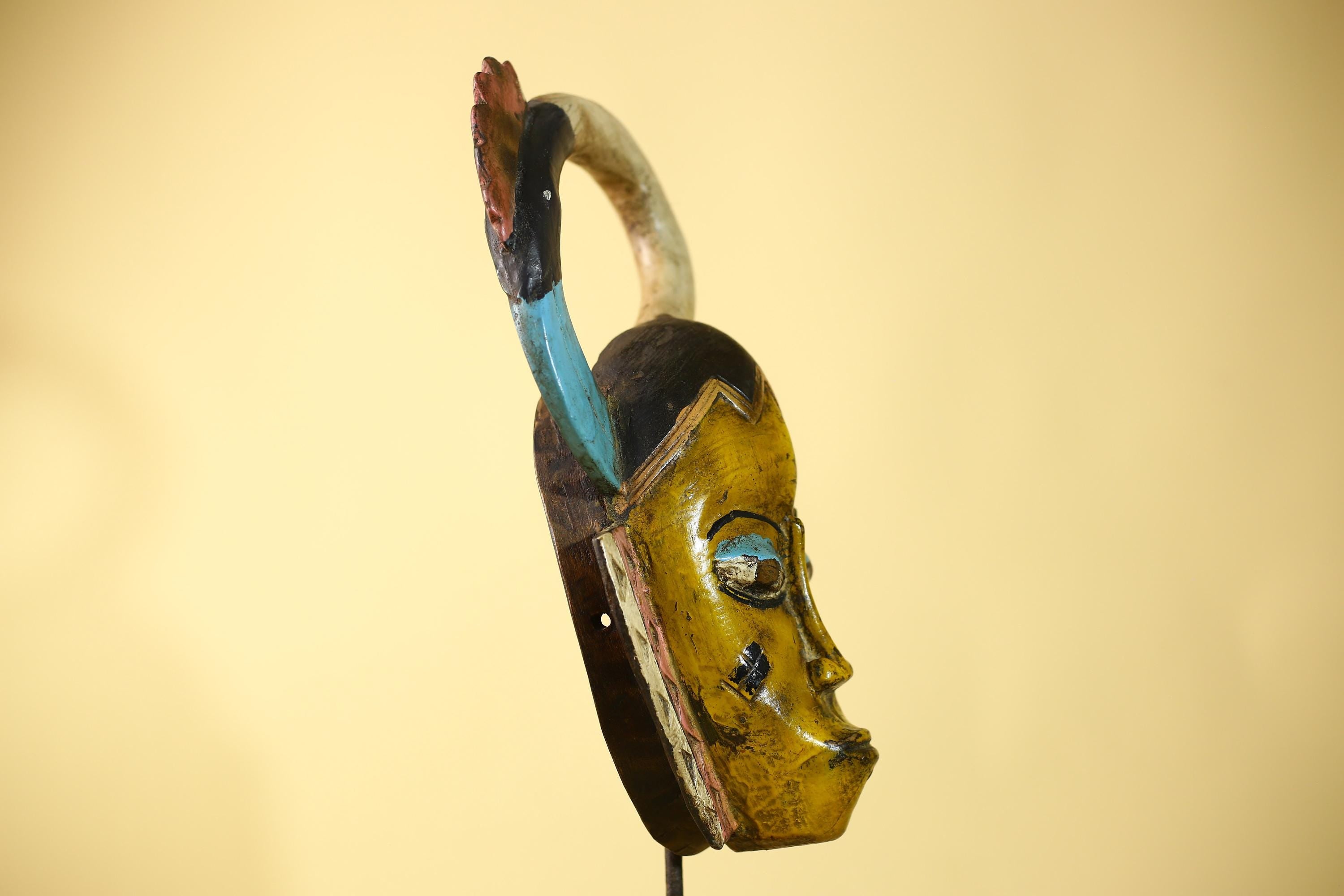 Handmade African Mask cote d'ivoire baule Wooden Vintage Tribal Wall Art -G6110