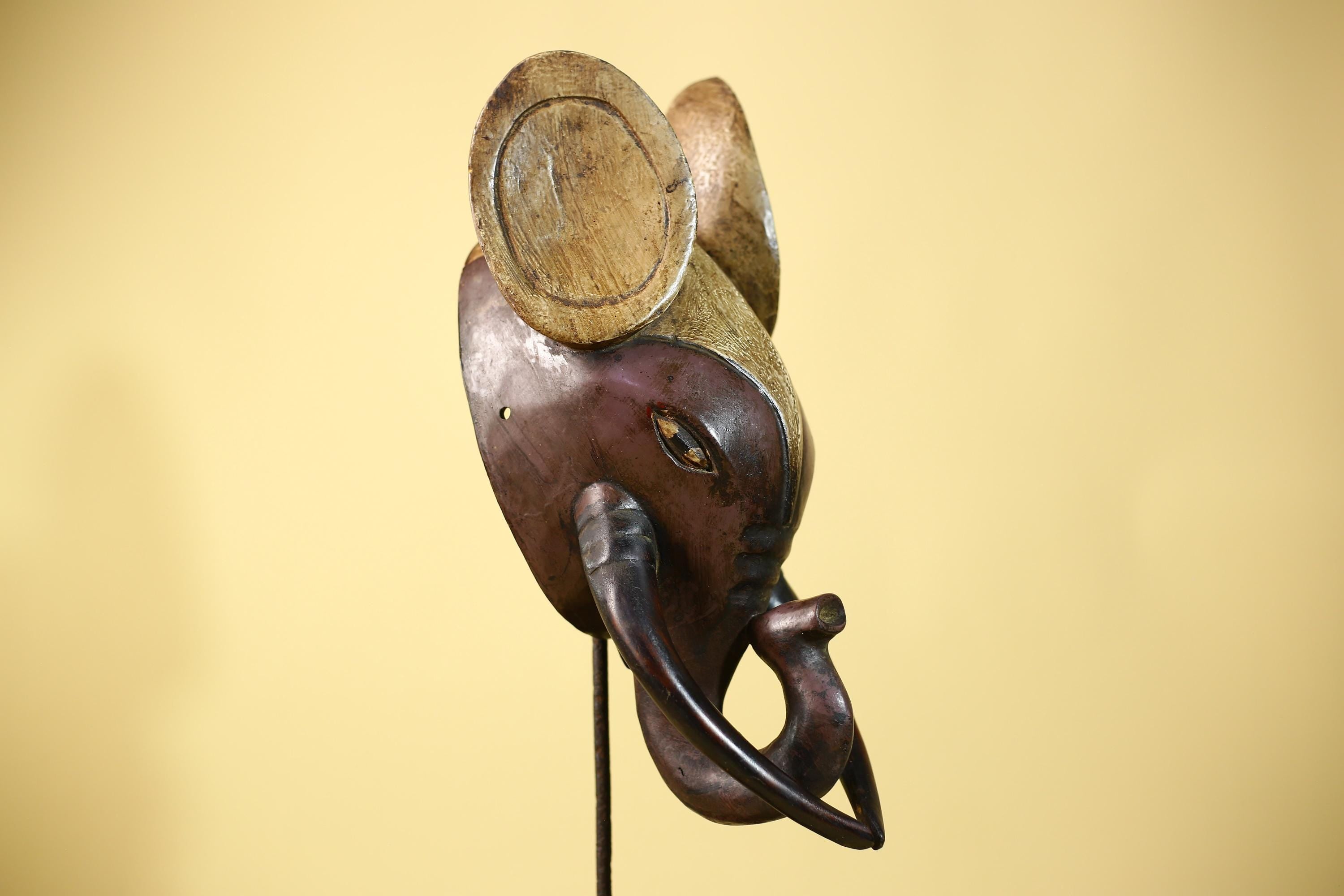 African Elephant Mask Wooden African Art Tribal Wall Decor Large-G6112
