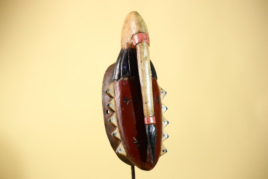 Handmade African Baule Carved Wood Tribal Wall Decor-G6114