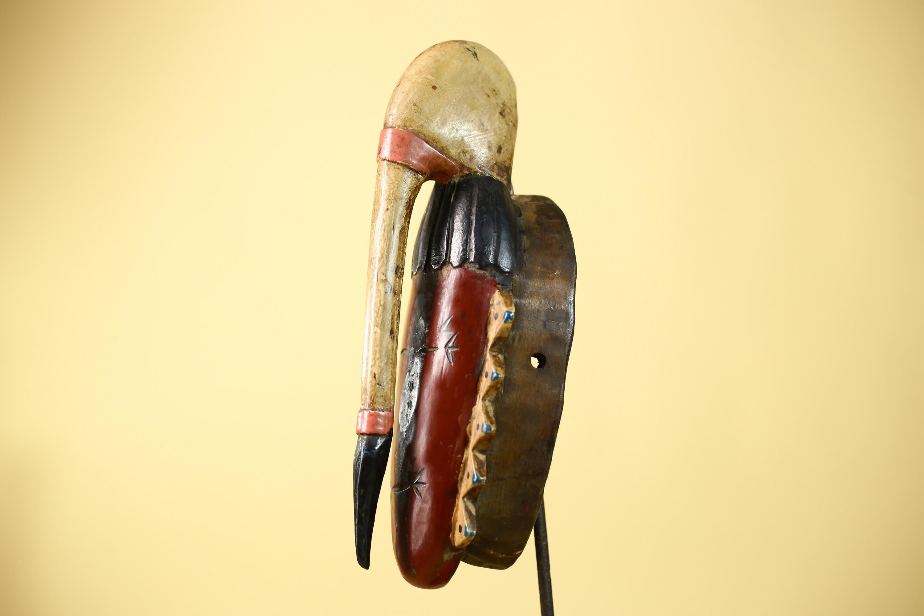 Handmade African Baule Carved Wood Tribal Wall Decor-G6114