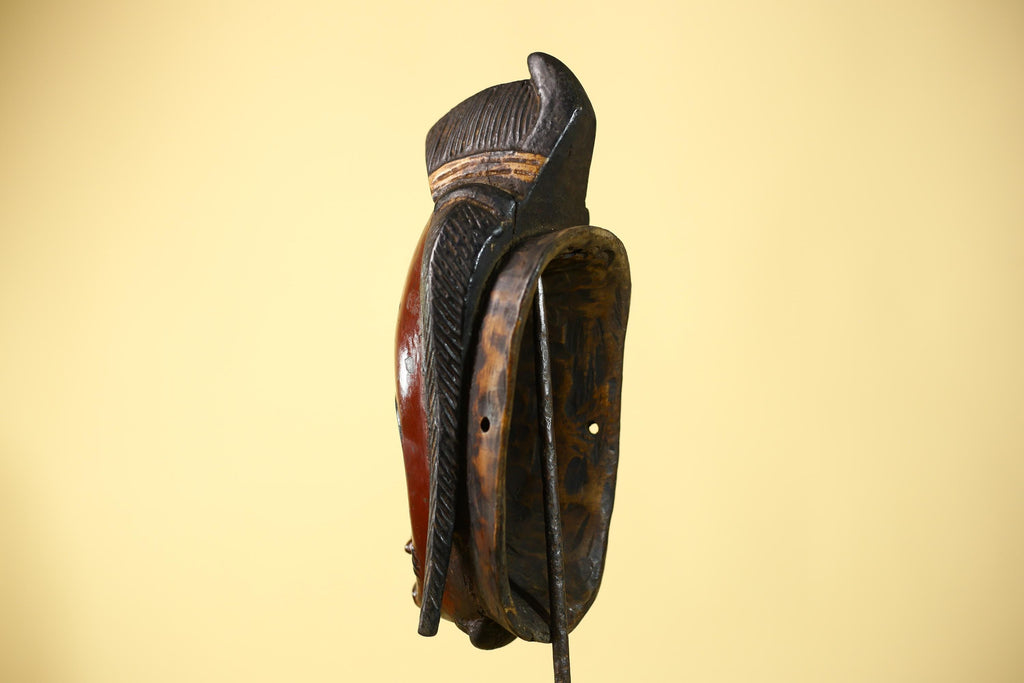 Hand Carved Baule Mask  African Tribal Art, West Africa-G6115