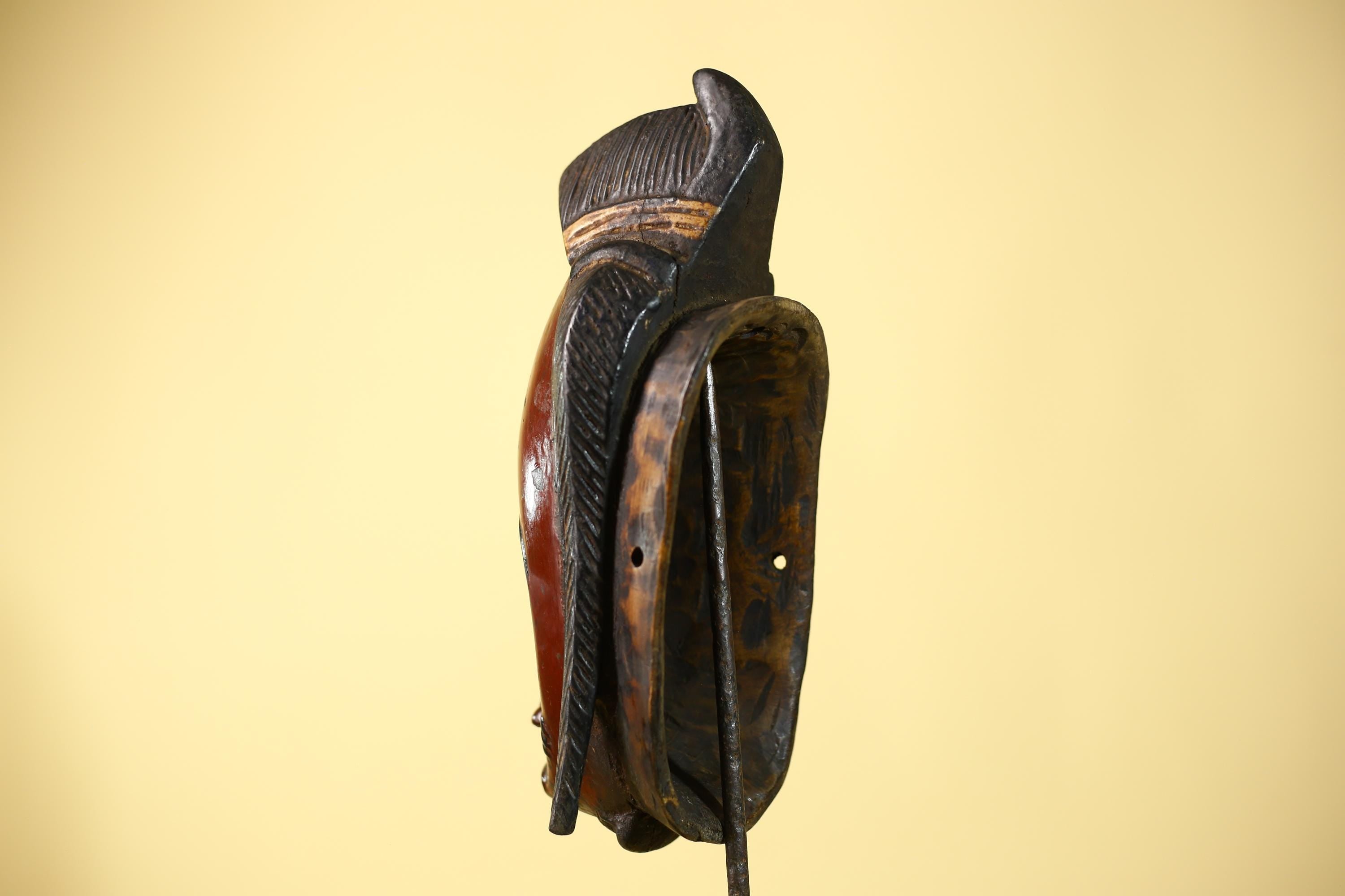 Hand Carved Baule Mask  African Tribal Art, West Africa-G6115