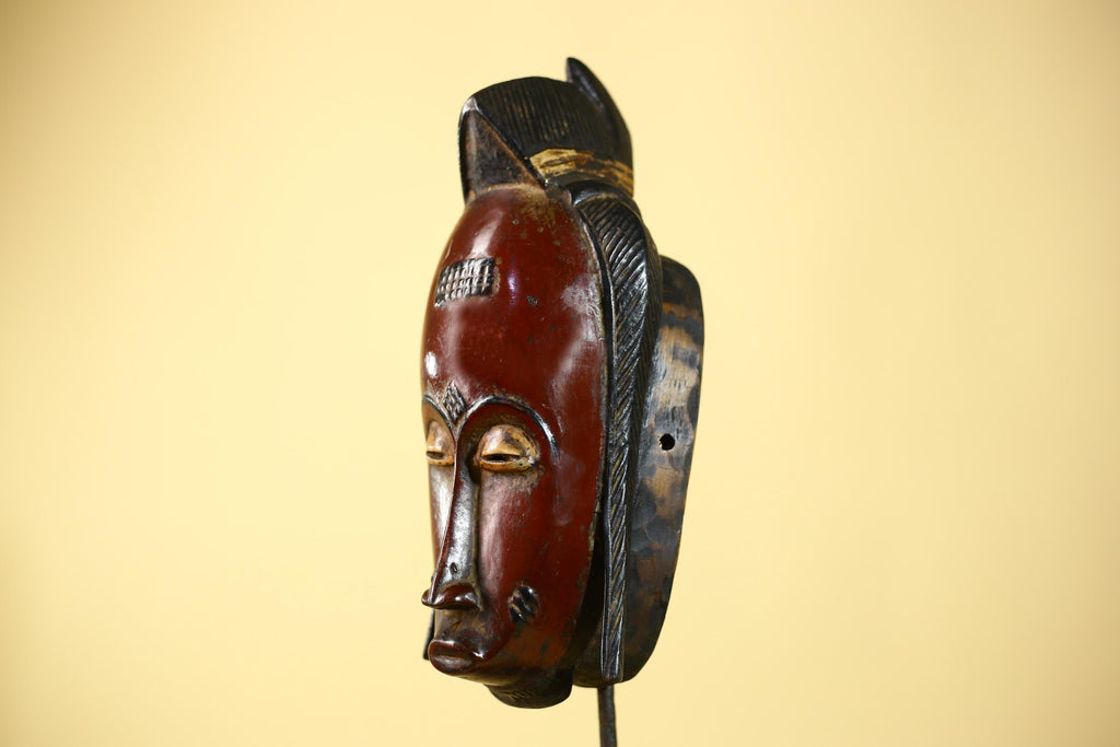 Hand Carved Baule Mask  African Tribal Art, West Africa-G6115