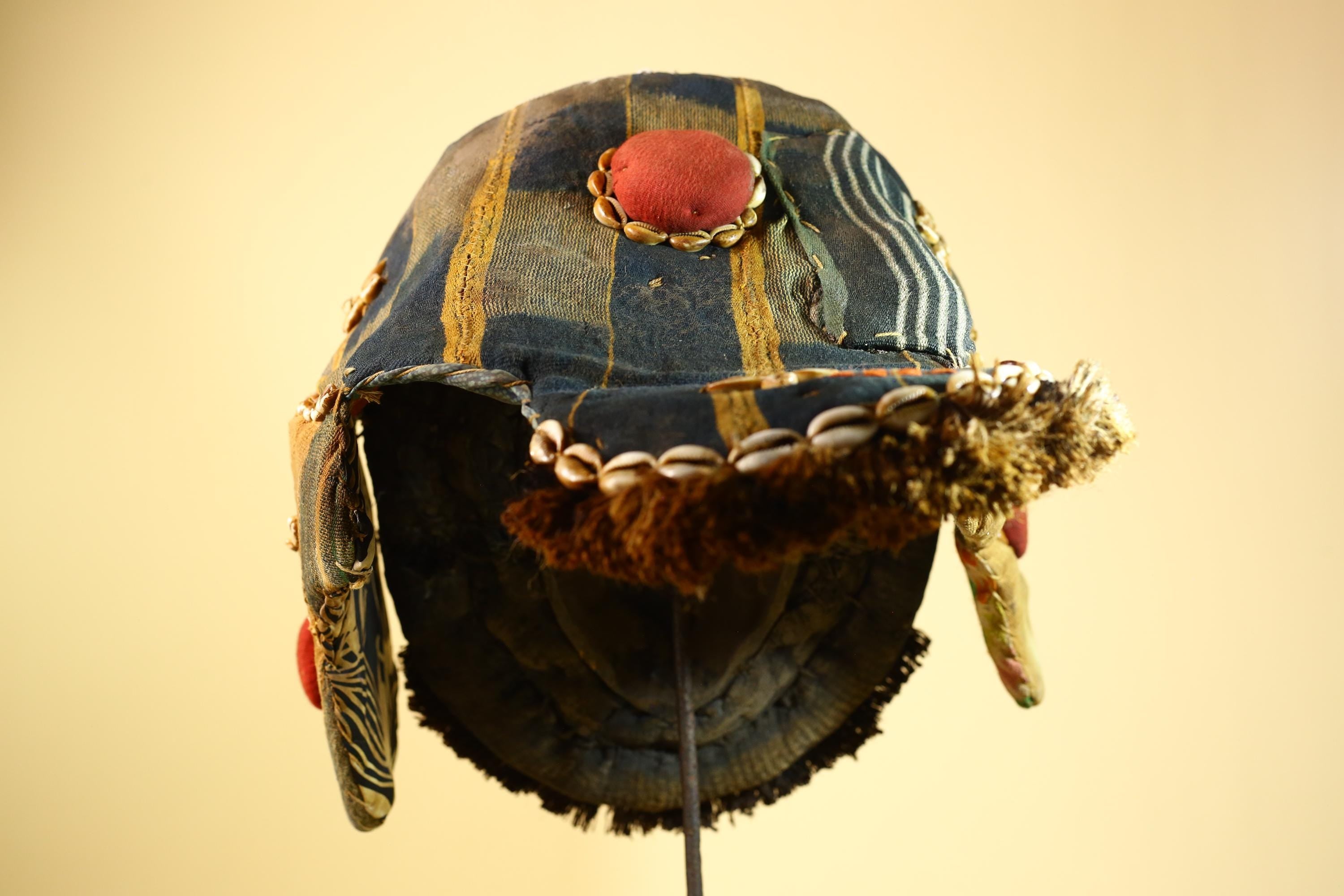 Authentic Dan Mask Cowrie Shells Textiles & Patina Liberia African Tribal -G5995