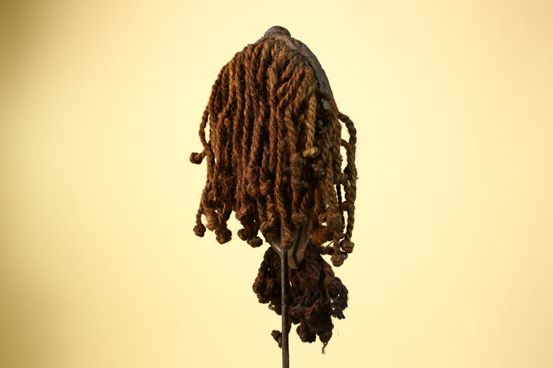 Antique Dan Mask Côte d'Ivoire Tribal Art Cowrie Shell Braided Handcrafted -G6001