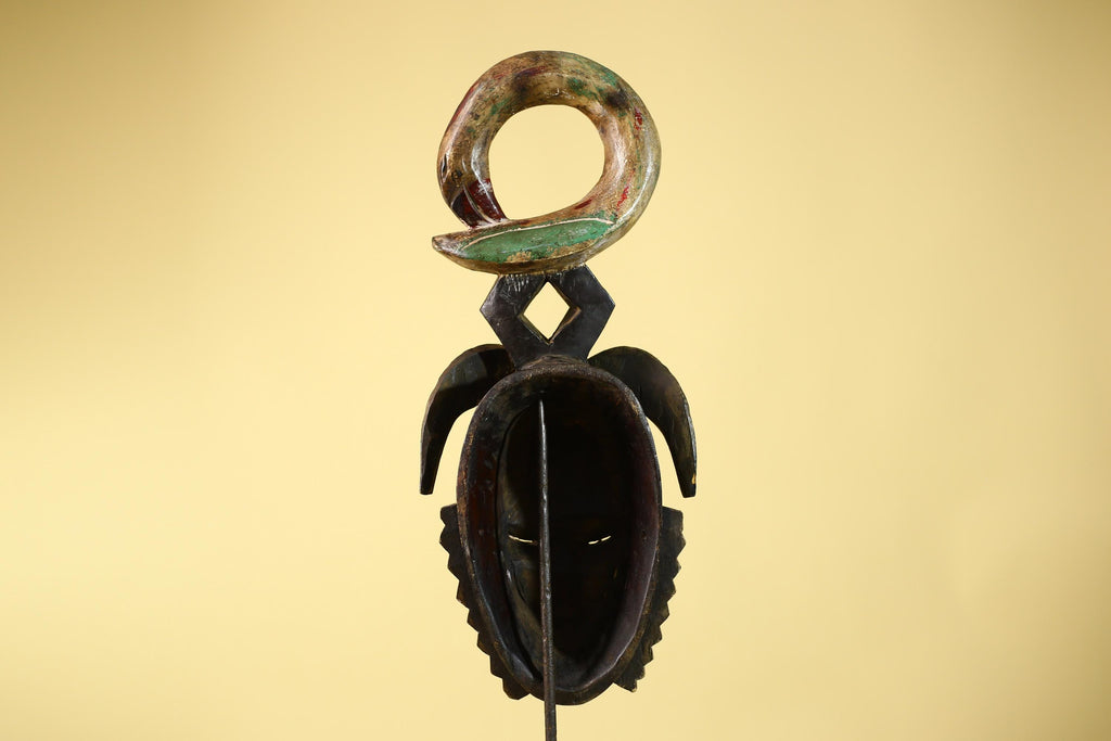 Handmade African Baule Ring Crest Wooden African Art Tribal Wall Decor-G6118
