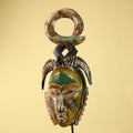 Handmade African Baule Ring Crest Wooden African Art Tribal Wall Decor-G6118