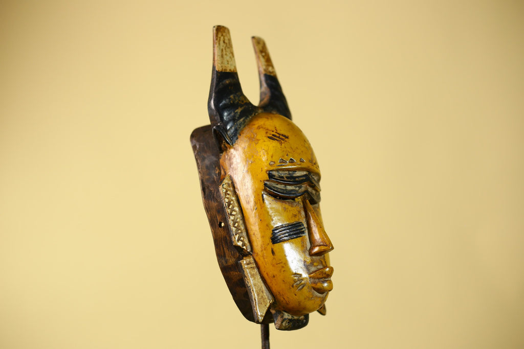 Handmade African Mask Baule Style Tribal Wall Art Hand Carved-G6123
