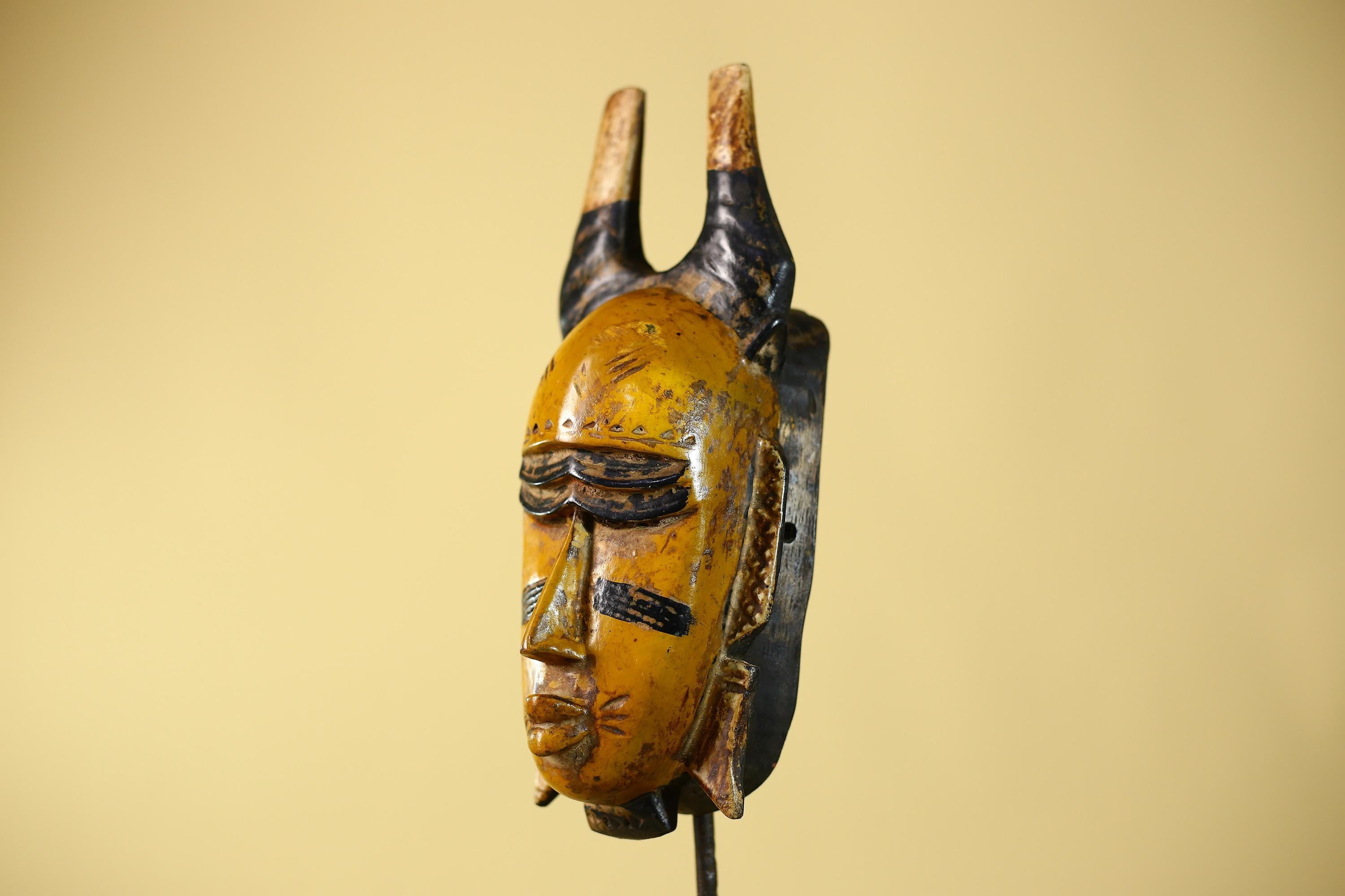 Handmade African Mask Baule Style Tribal Wall Art Hand Carved-G6123