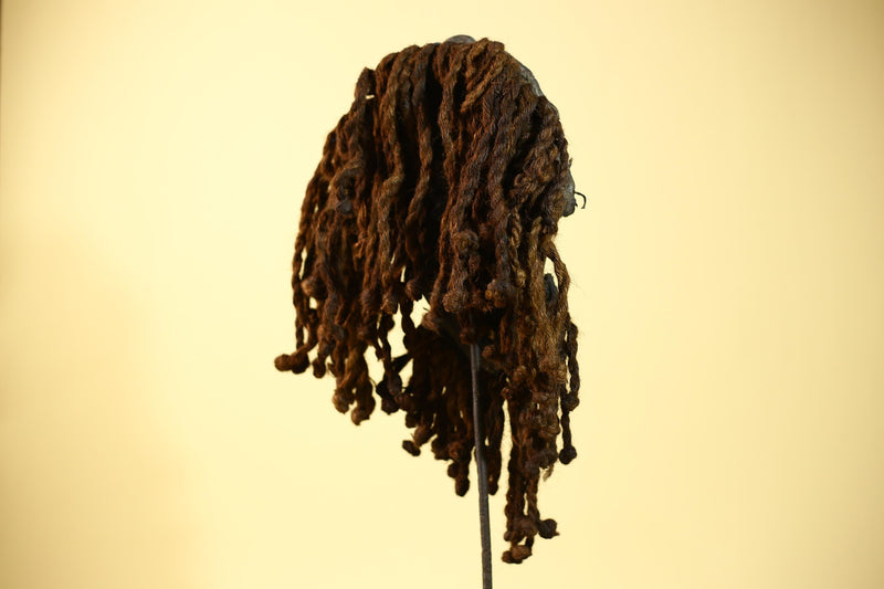 Vintage Dan African Mask with Cowrie & Braided Fiber Hair–Tribal Wood Mask-G6020