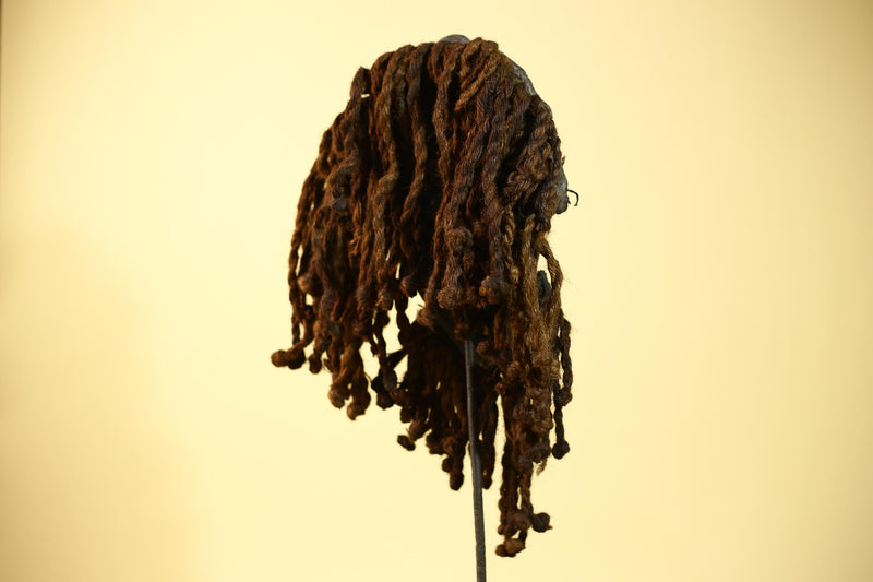 Vintage Dan African Mask with Cowrie & Braided Fiber Hair–Tribal Wood Mask-G6020