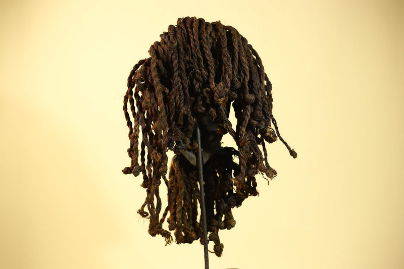 Vintage Dan Mask with Braided Hair &Cowrie Details African Tribal Mask Art-G6022