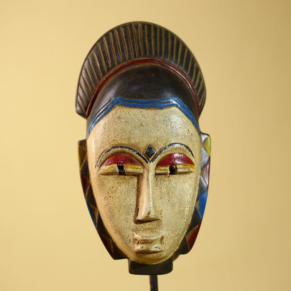 African Vintage Guro Hand-Carved Wood Wall Art–Collectible Ethnic Decor-G6025