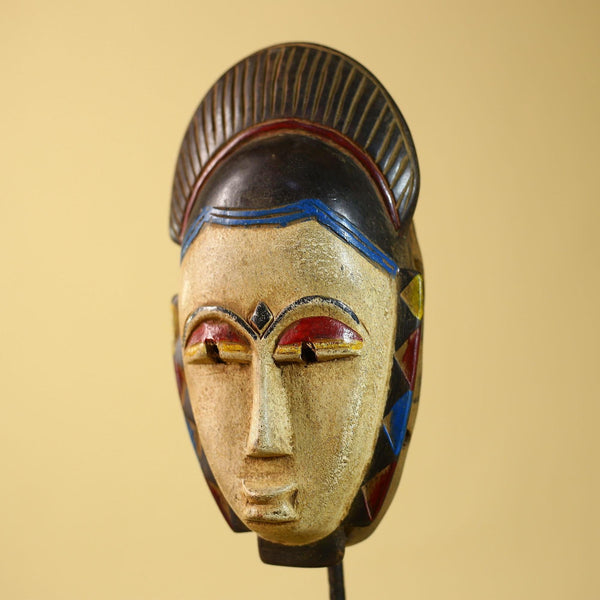 African Vintage Guro Hand-Carved Wood Wall Art–Collectible Ethnic Decor-G6025