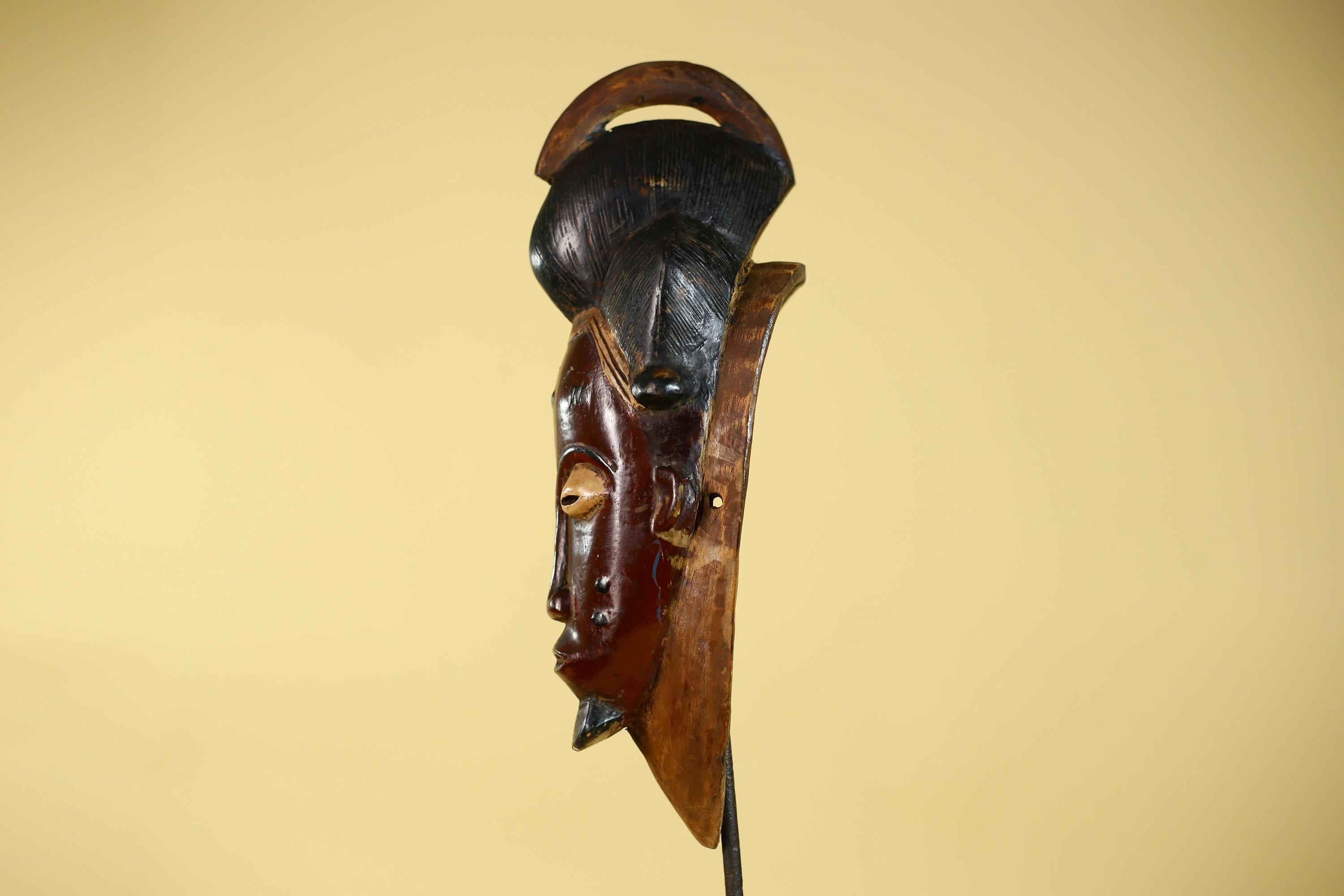African Mask from the Guro Tribe – Hand Carved Wooden Tribal Art-G6142