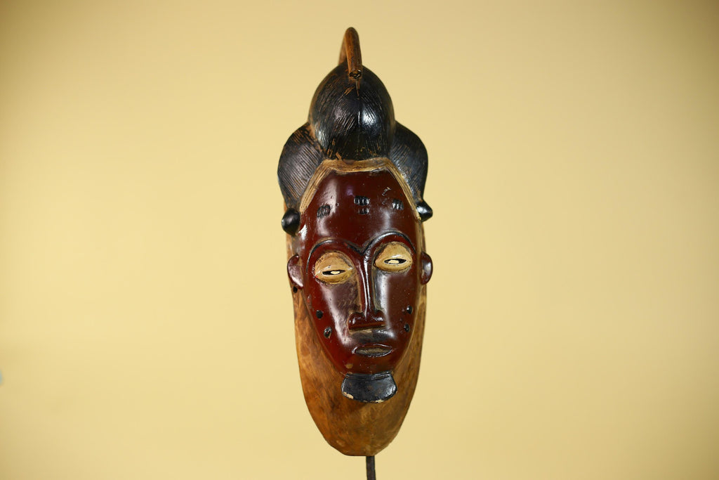 African Mask from the Guro Tribe – Hand Carved Wooden Tribal Art-G6142