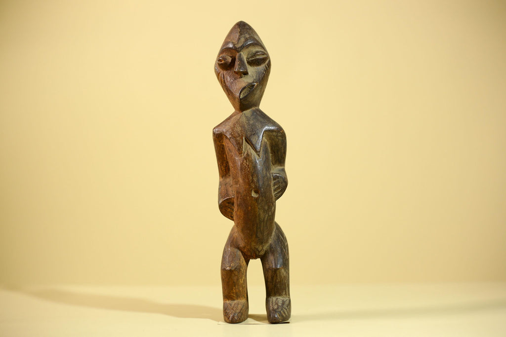 An African Sculpture Statue Carved Tribal Figure Old Wood Ethnographic Art-G6042