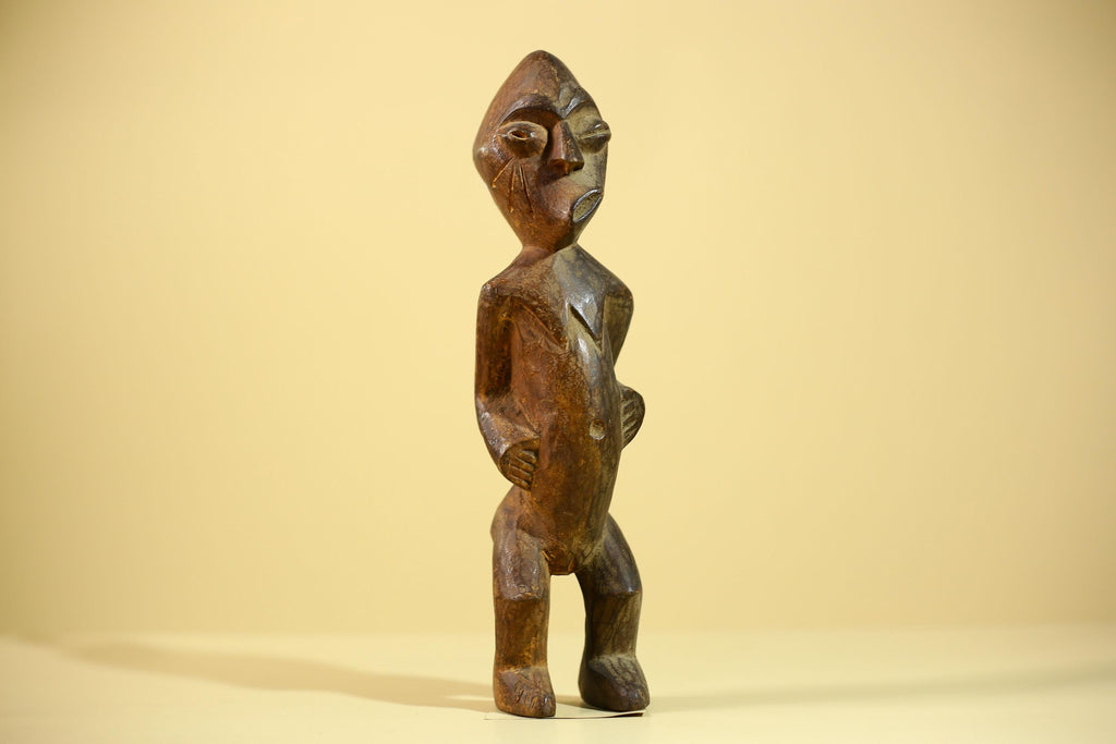 An African Sculpture Statue Carved Tribal Figure Old Wood Ethnographic Art-G6042