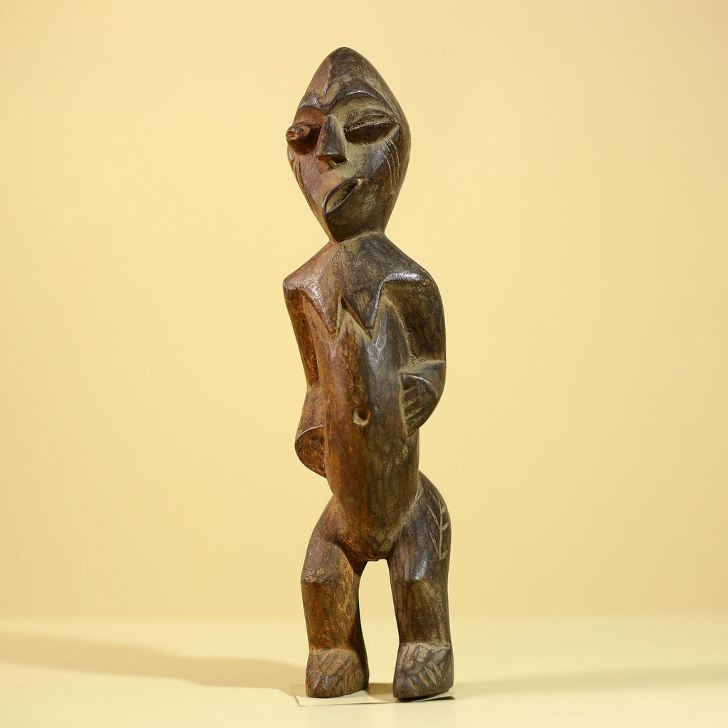 An African Sculpture Statue Carved Tribal Figure Old Wood Ethnographic Art-G6042