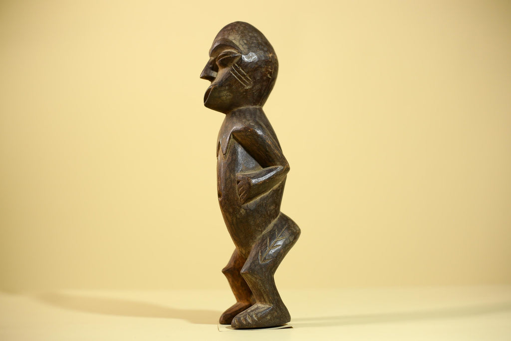 An African Sculpture Statue Carved Tribal Figure Old Wood Ethnographic Art-G6042