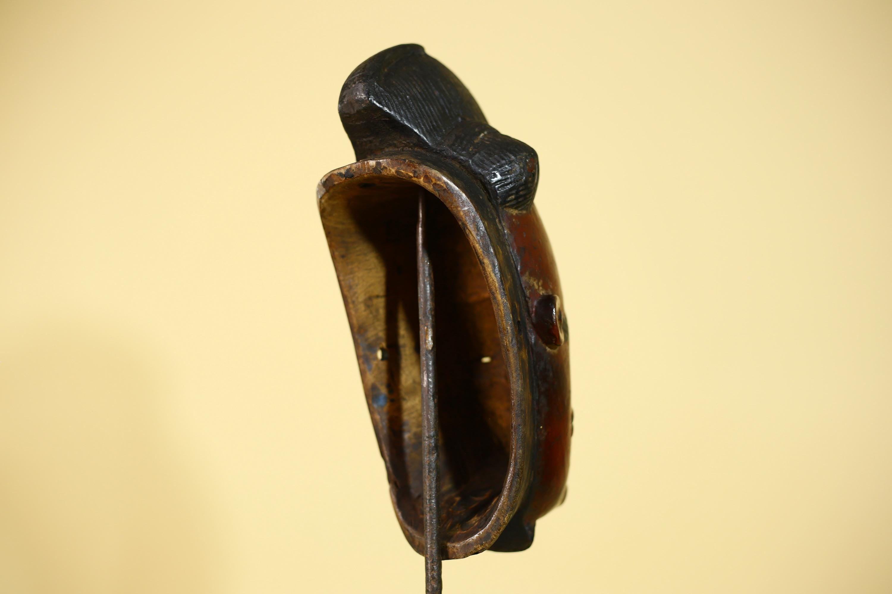 African Mask Wooden Baule Tribal Wall Art- Handmade African Sculpture-G6154