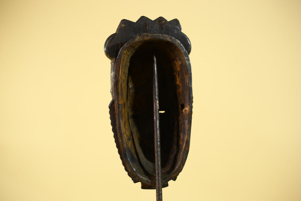 African Wooden Mask with Elongated Face – Baule Style Tribal Art-G6155