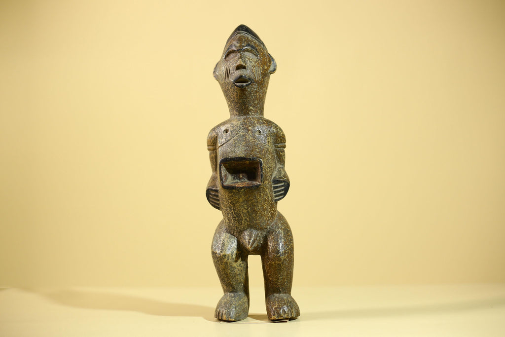 Vintage African Tribal Wood Statue Hand Carved Rustic Primitive Art Figure-G6044