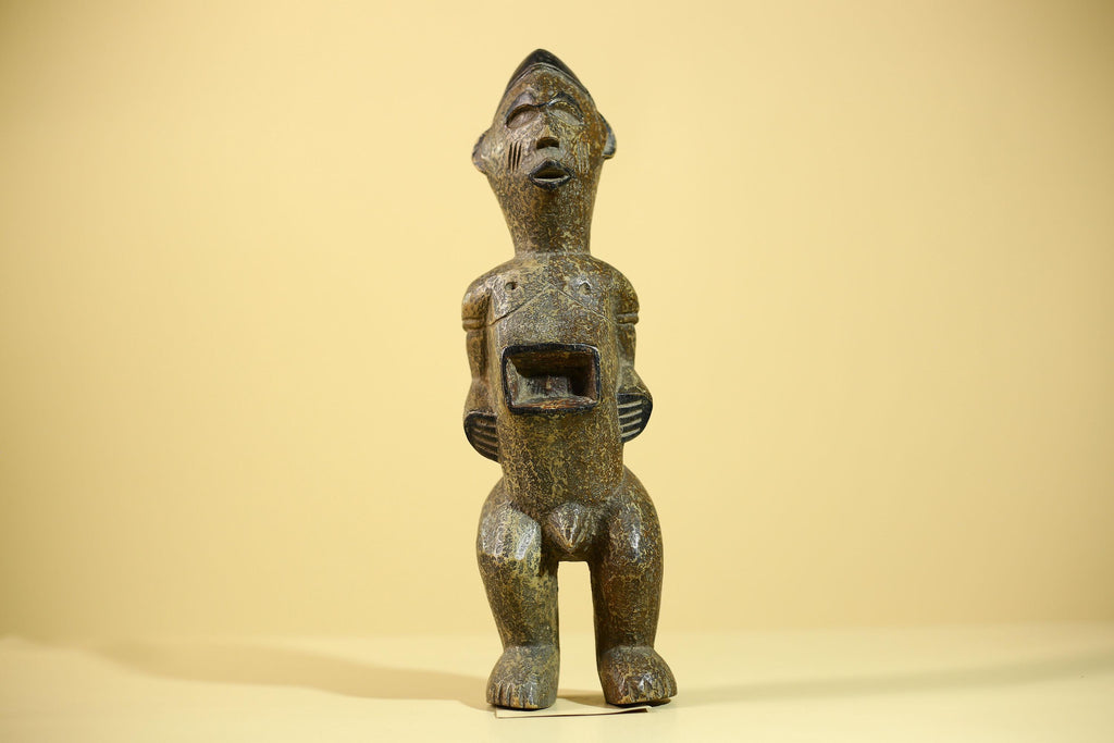 Vintage African Tribal Wood Statue Hand Carved Rustic Primitive Art Figure-G6044