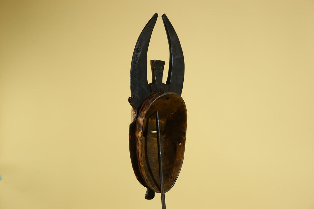 Baule African Mask Wooden Tribal Wall Art- Vintage African Art-G6158