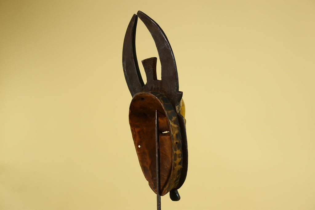 Baule African Mask Wooden Tribal Wall Art- Vintage African Art-G6158