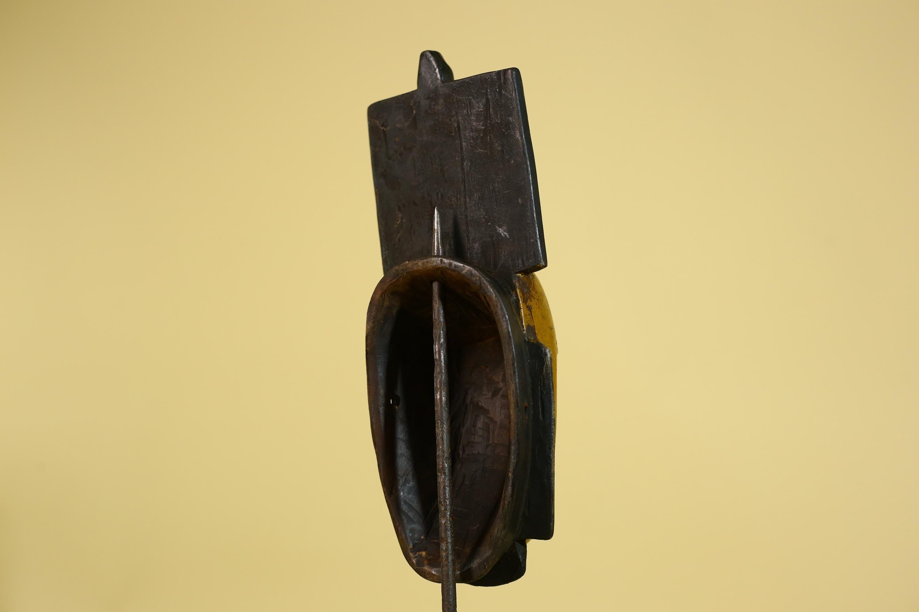 African Wooden Mask with Tall Crest – Baule Tribal Wall Art-G6161