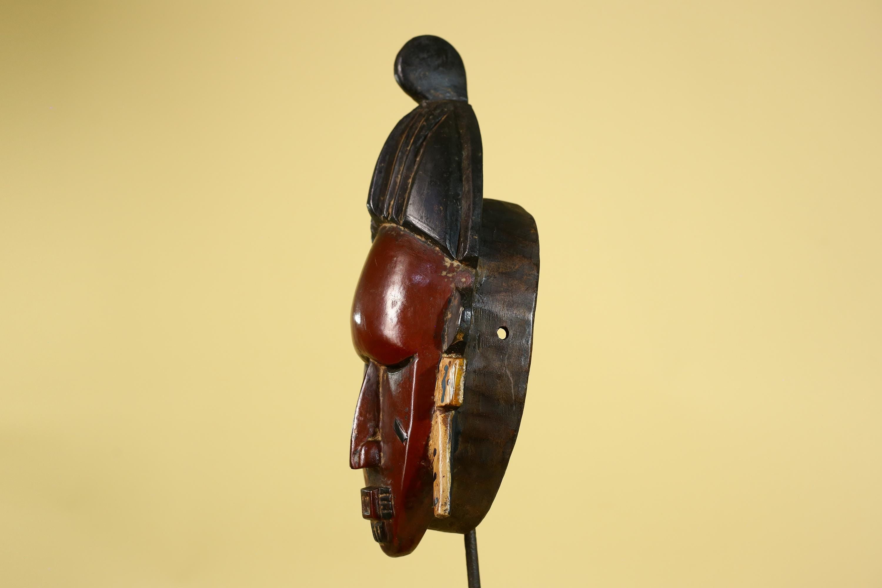 African Wooden Baule Mask – Tribal Wall Art, Côte d’Ivoire Tribal Art-G6163