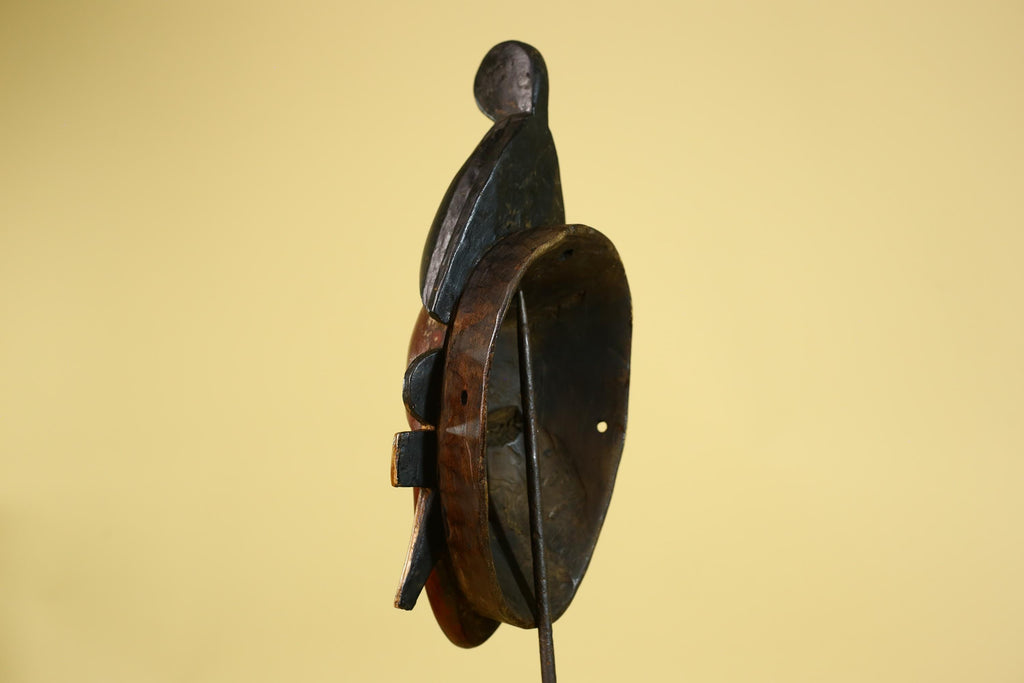 African Wooden Baule Mask – Tribal Wall Art, Côte d’Ivoire Tribal Art-G6163