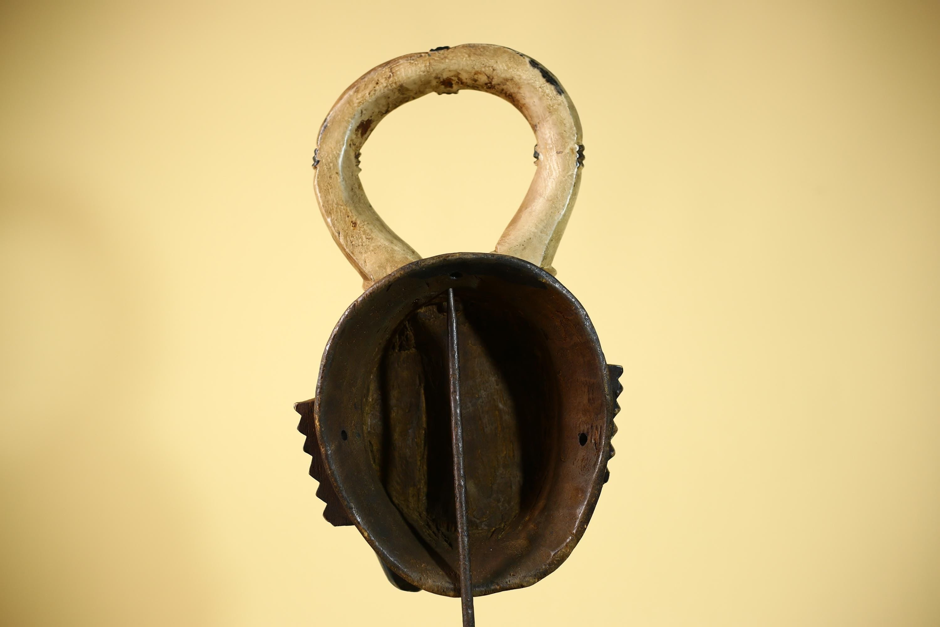 Guro Mask Double Face with Looped Horns Hand Carved Tribal Art Decor-G6060