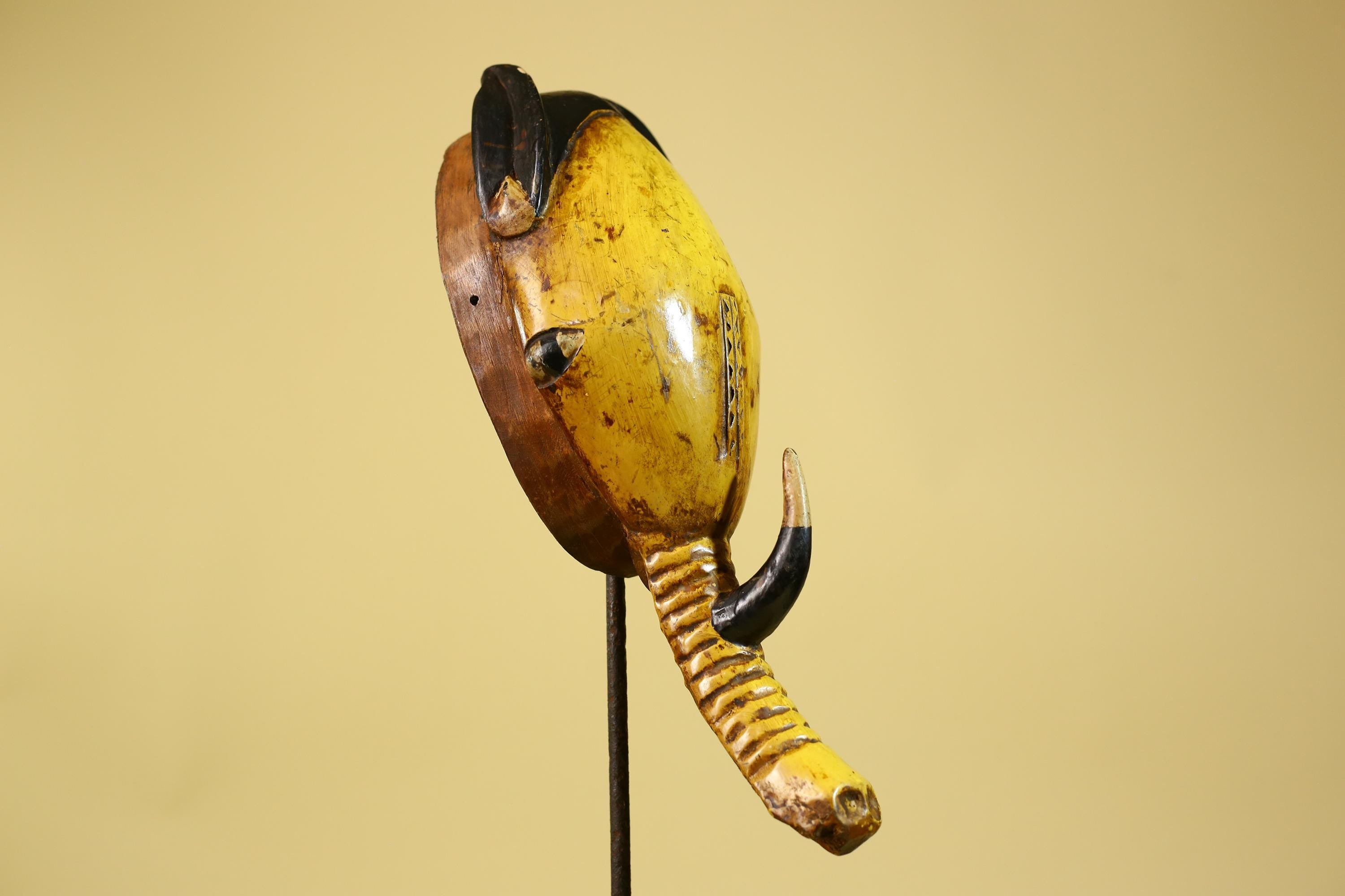 Guro African Mask – Hand Carved Wooden Tribal Art, Vintage African Wall Art-G6166